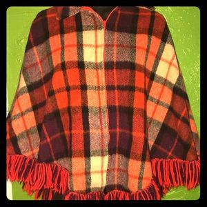 Flannel pancho
